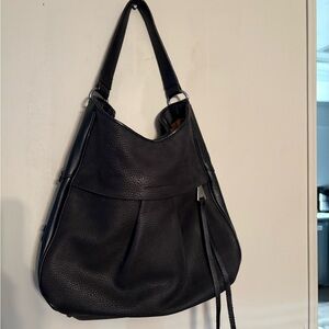 Aimee Kestenberg  Hobo Purse Black Leather Shoulder Handbag